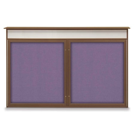 United Visual Products Open Faced Traditional Corkboard, 96x48" UV647A-SATIN-AMETHY